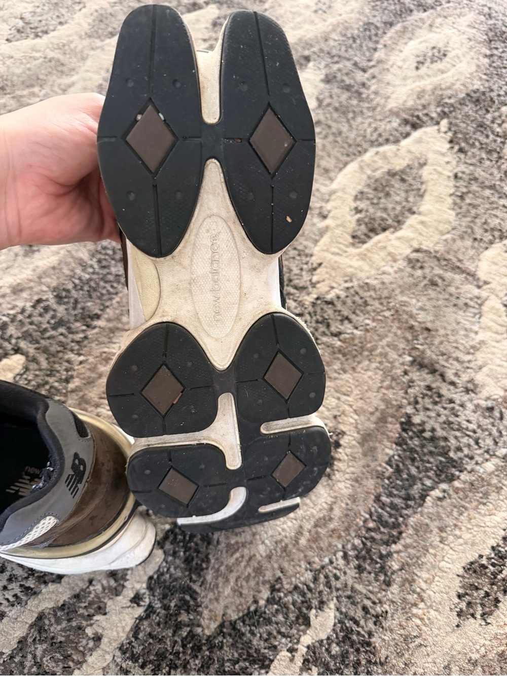 New Balance Black Brown White Athletic Sneakers - Picture 10 of 11